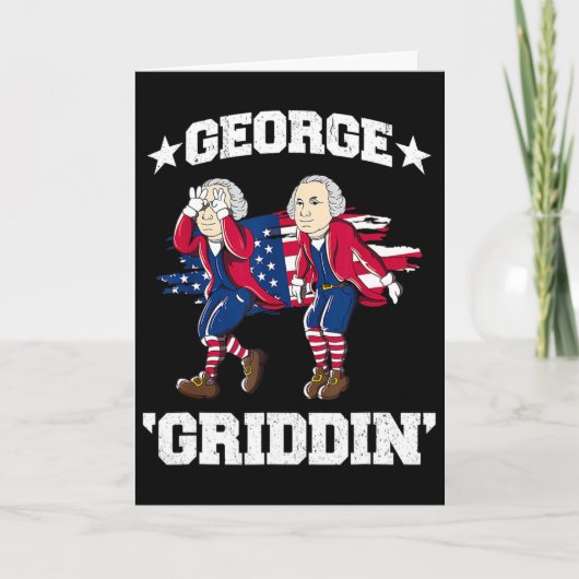 4. Juli George Washington Griddy George Griddi Karte (Vorderseite)