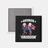 4. Juli George Washington Griddy George Griddi Magnet (Vorderseite/Rückseite)