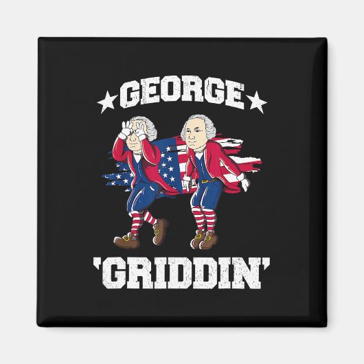 4. Juli George Washington Griddy George Griddi Magnet (Vorne)