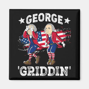 4. Juli George Washington Griddy George Griddi Magnet