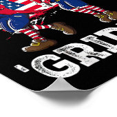 4. Juli George Washington Griddy George Griddi Poster (Ecke)