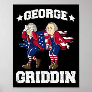 4. Juli George Washington Griddy George Griddi Poster