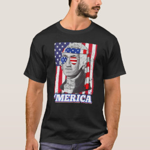 4. Juli George Washington Patriotic Merica Fla T-Shirt