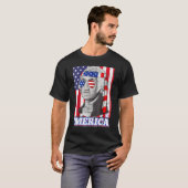 4. Juli George Washington Patriotic Merica Fla T-Shirt (Vorne ganz)