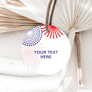 4. Juli Gift Tags, Moderne Feuerwerke Gefälligetag Geschenkanhänger