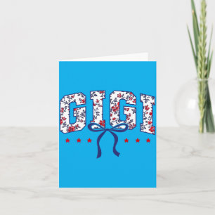 4. Juli Gigi Floral Independence Day Oma Karte