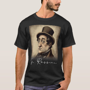4. Juli Gioachino Rossini US-Flagge Musiker Kompon T-Shirt