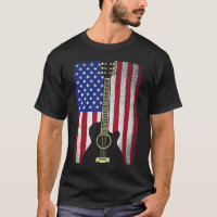 4. Juli Gitarrenmusiker USA Flag