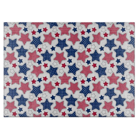 4. Juli Glas-Schneidebrett Schneidebrett (Vorderseite)