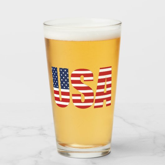 4. Juli Glass Tumbler (Vorne (Gefüllt))