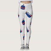 4. Juli Glitzer Burger & Hot Dog Leggings (Vorderseite)