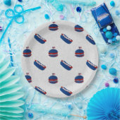 4. Juli Glitzer Burger & Hot Dog Pappteller (Party)