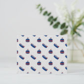 4. Juli Glitzer Burger & Hot Dog Postkarte (Stehend Vorderseite)
