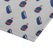 4. Juli Glitzer Burger & Hot Dog Schneidebrett (Ecke)