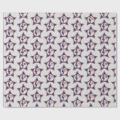 4. Juli Glitzer Geschenkpapier (Flach)