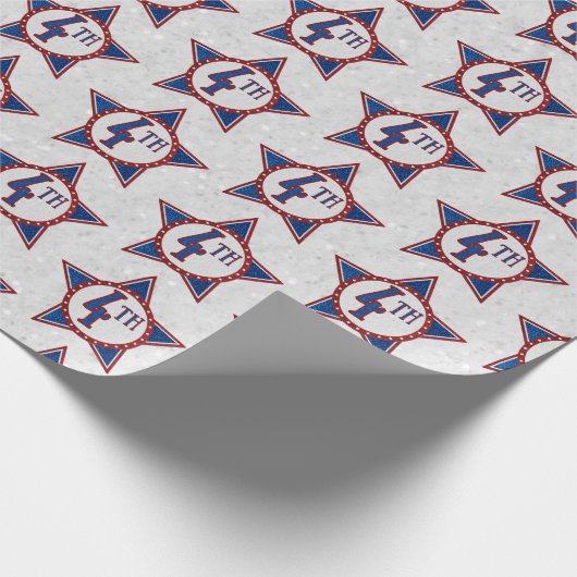 4. Juli Glitzer Geschenkpapier (Ecke)