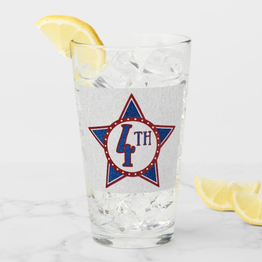 4. Juli Glitzer Glas (Vorderseite Ice)