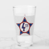 4. Juli Glitzer Glas (Vorderseite)