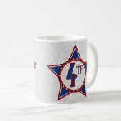 4. Juli Glitzer Kaffeetasse (VorderseiteRechts)