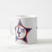 4. Juli Glitzer Kaffeetasse (Vorderseite Links)