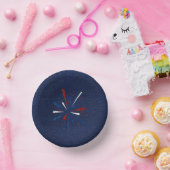 4. Juli Glitzer Pappteller (Party)