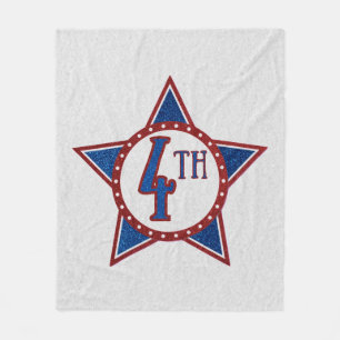 4. Juli Glitzer Picnic Blanket Fleecedecke