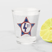 4. Juli Glitzer Schnapsglas (Vorderseite)