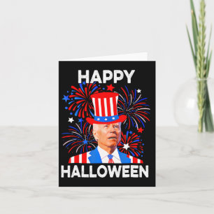 4. Juli glückliches Halloween Funny Biden Verwirrt Karte