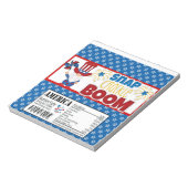 4. Juli Gnome Candy Bar Wrapper Gastgeschenke Notizblock (Rotiert)