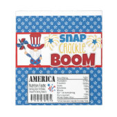 4. Juli Gnome Candy Bar Wrapper Gastgeschenke Notizblock (Vorderseite)