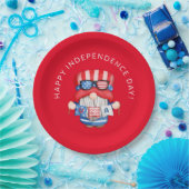 4. Juli Gnome Independence Day Party Pappteller (Party)