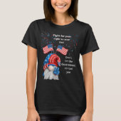 4. Juli Gnome mit USA Flag T - Shirt (Vorderseite)