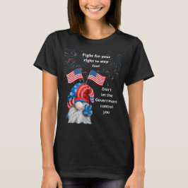 4. Juli Gnome mit USA Flag T - Shirt