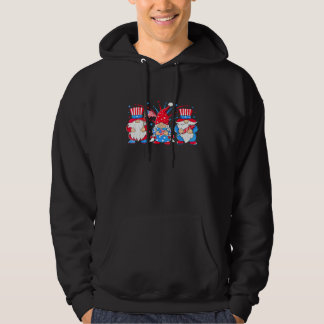 4. Juli Gnome Patriotische Amerikanische Flagge Sü Hoodie