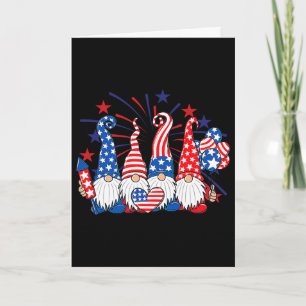 4. Juli Gnome patriotische amerikanische Flagge sü Karte