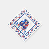 4. Juli Gnome Serviette (Ecke)