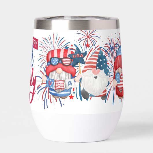 4. Juli Gnome Water Flasche Geschenk (Rückseite)