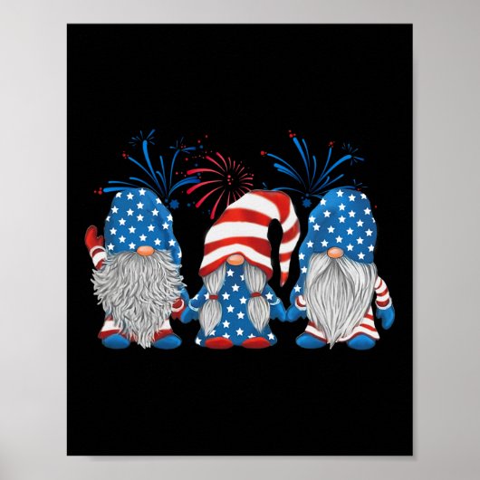 4. Juli Gnomes American Gnome Independence Poster (Vorne)