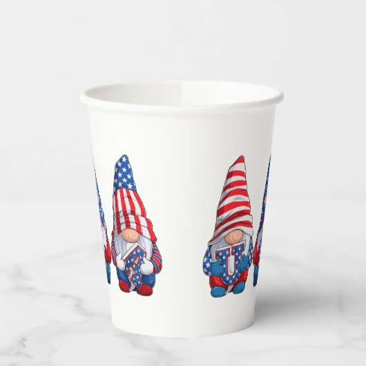 4. Juli Gnomes Pappbecher (Links)