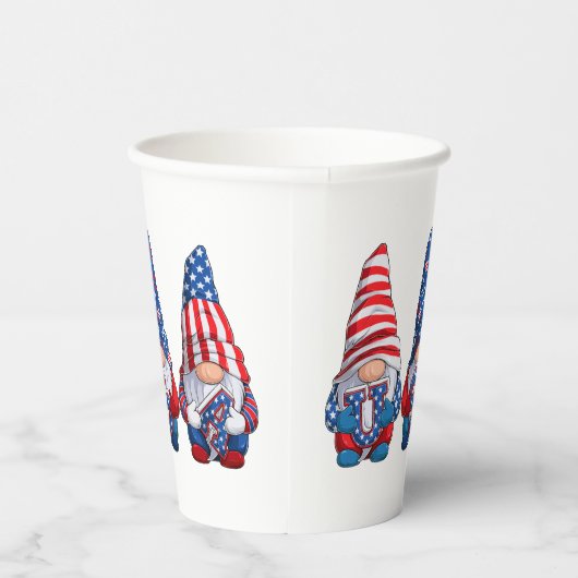 4. Juli Gnomes Pappbecher (Rechts)