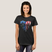 4. Juli Goat Heart American Flag Unabhängigkeit T-Shirt (Vorne ganz)