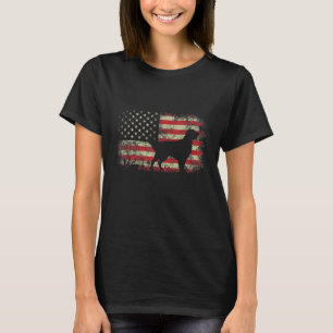 4. Juli Golden Retriever American Flag Patriot T-Shirt