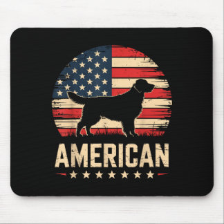 4. Juli Golden Retriever Hund Besitzer Amerikaner Mousepad