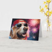 4. Juli Golden Retriever Karte (Gelbe Blume)