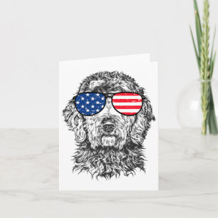 4. Juli Goldendoodle Doodle Dog Patriotic Usa Karte