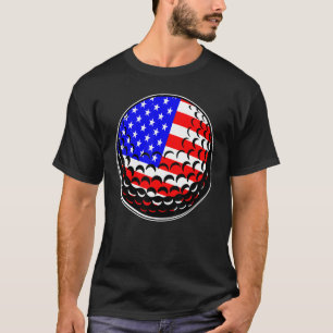 4. Juli Golf American Flag Golfer Usa Pride SP T-Shirt