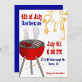 4. Juli Grill Einladung (Vorne/Hinten)