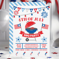 4. Juli Grill Light Blue Barbeque GRILLEN Party