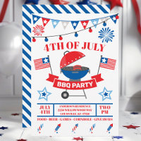4. Juli Grill Navy Blauer Barbeque GRILLEN Party