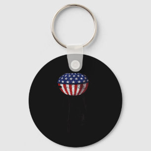 4. Juli Grill USA amerikanisches Flagge-Geschenk f Schlüsselanhänger